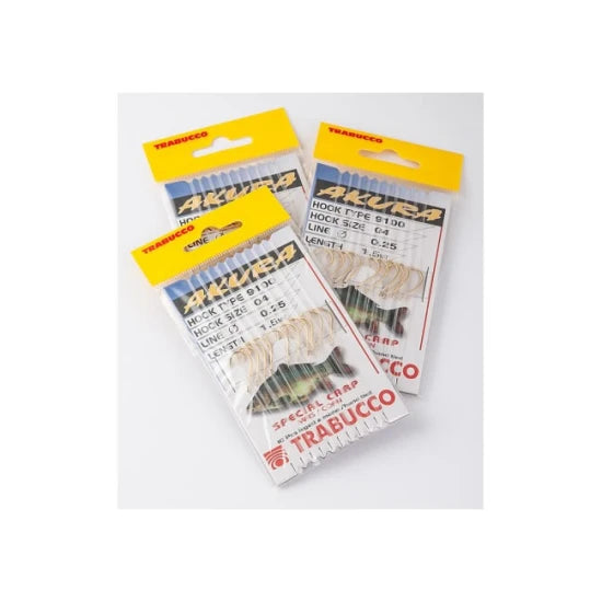 Carlige Legate Trabucco Akura Pentru Crap Nr06x0.25mm 10buc/plic