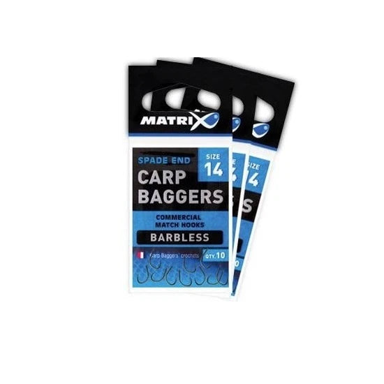 Carlige Matrix Carp Baggers Barbless 10bucati Plic Nr.14