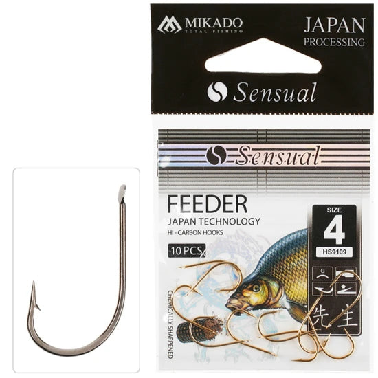 Carlige Mikado Sensual Feeder 9109 Gold Nr.8 10buc/plic