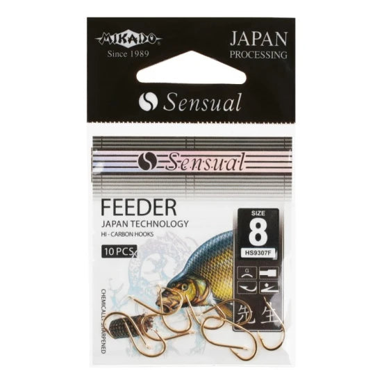 Carlige Mikado Sensual Feeder 9307f Nr. 10 Black N. 10buc/plic