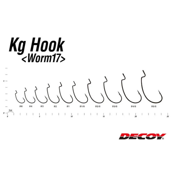 Carlige Offset Decoy Worm 17 Kg Nr.2 9/plic