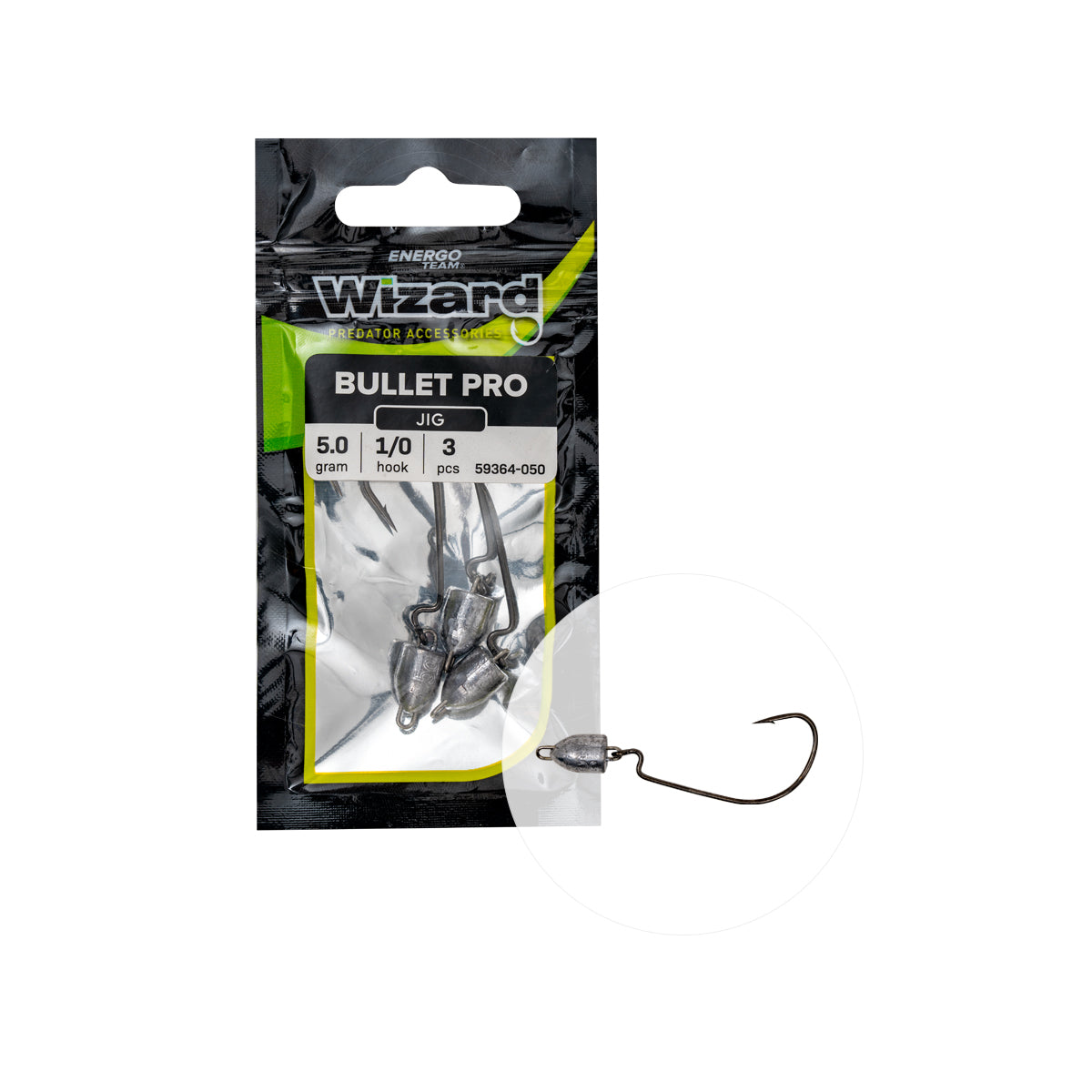 CARLIGE OFFSET ENERGOTEAM WIZARD BULLET PRO JIG Nr.1/0 5g 3BUC/PLIC