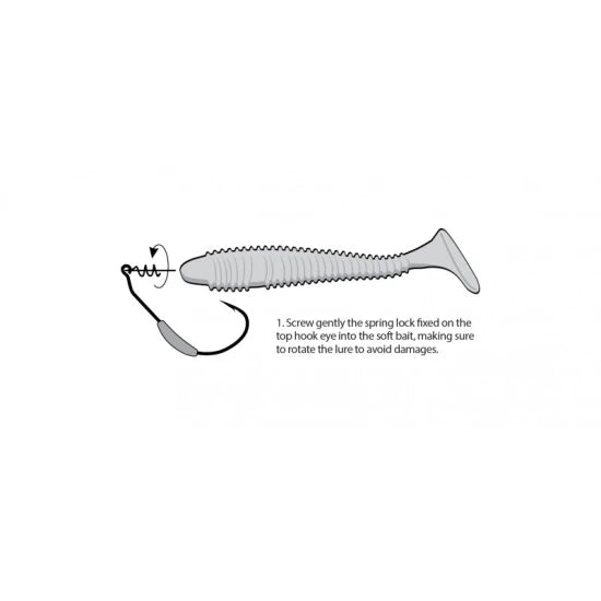 Carlige Offset Lestate Rapture Spring Lock Nr.5/0 6.0g 5buc/plic