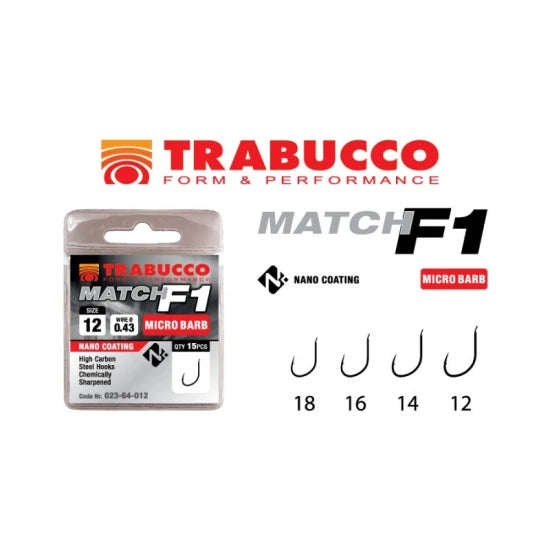 Carlige Trabucco F1 Match 15buc/plic Nr.18