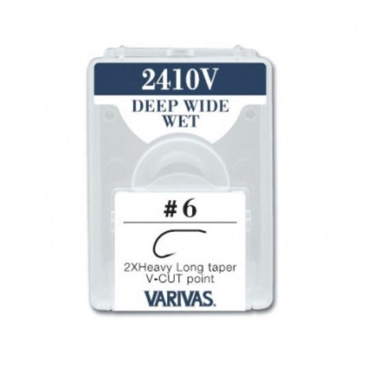 CARLIGE VARIVAS FLY 2410V 2X FINE DEEP WIDE WET NR 4 MICRO BARB