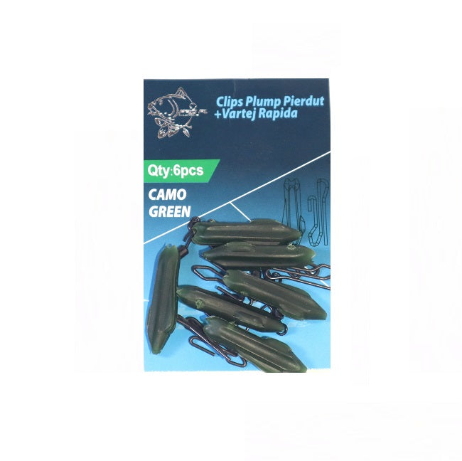 CLIPS PLUMB PIERDUT PRO FL PLUS VARTEJ RAPID CAMO GREN 6BUC/PLIC