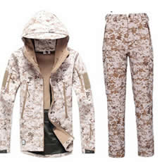 COSTUM IMPERMEABIL SHARCK SKIN SOFT SHELL CAMO SAND XL