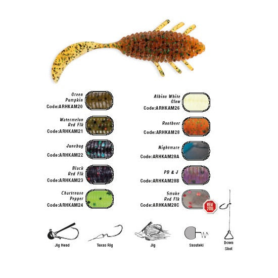 CRAWBUG COLMIC HERAKLES LEFTAIL 8.9cm SMOKE RED FLK