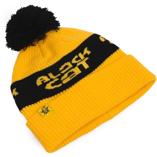 Caciula Black Cat Yellow Bobble Hat, Marime Universala