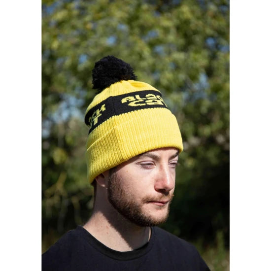Caciula Black Cat Yellow Bobble Hat, Marime Universala
