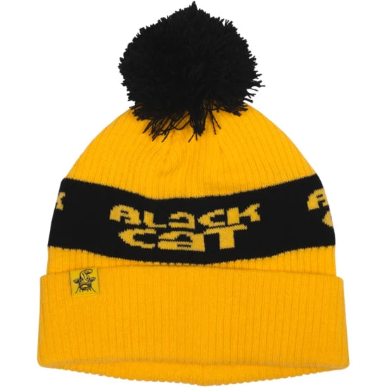 Caciula Black Cat Yellow Bobble Hat, Marime Universala