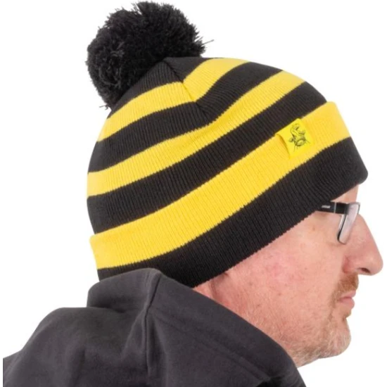 Caciula Black Cat Bobble Hat, Black-yellow