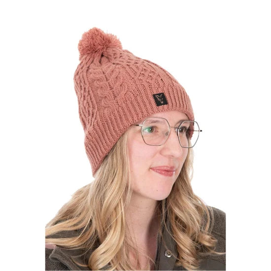 Caciula Dama Fox Ladies Knitted Bobble Hat, Marime Universala