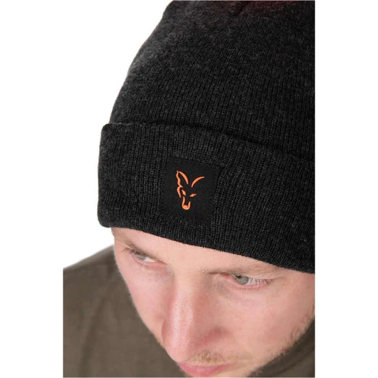 Caciula Fox Collection Bobble Hat - Black/orange, Marime Universala