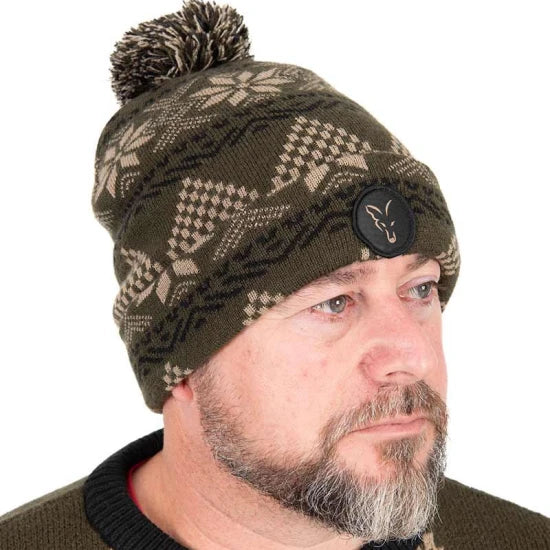 Caciula Fox Festive Bobble Hat, Marime Universala