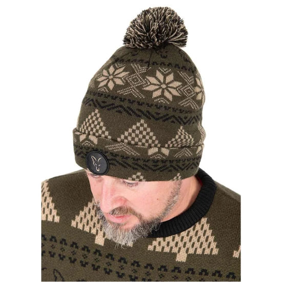 Caciula Fox Festive Bobble Hat, Marime Universala