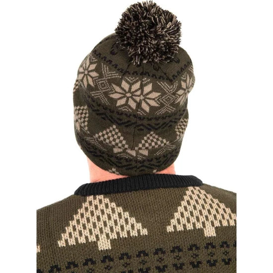 Caciula Fox Festive Bobble Hat, Marime Universala