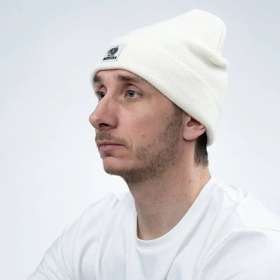 Caciula Nash Make It Happen Badge Beanie Hat Ecru
