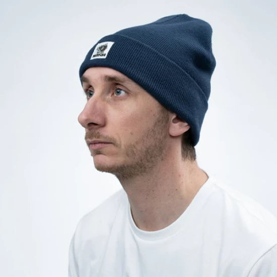Caciula Nash Make It Happen Badge Beanie Hat Navy Blue