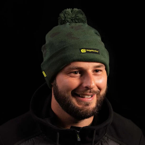 Caciula De Iarna Ridgemonkey Apearel Dropback Bobble Beanie Hat Camo, Marime Universala