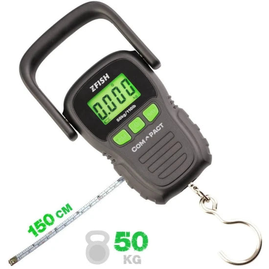 Cantar Zfish Compact Scale, Up To 50kg, 8.7x14cm