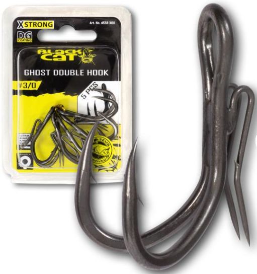 Carlig Black Cat Ghost Double Hook DG, Nr.4/0, 5buc/pac