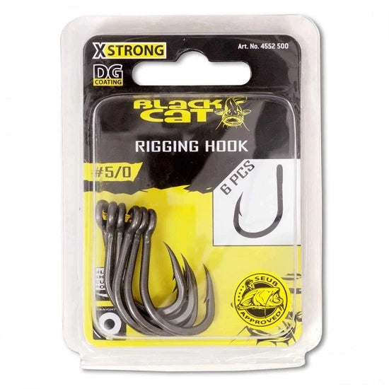 Carlig Black Cat No.6/0 Rigging Hook Dg Coating