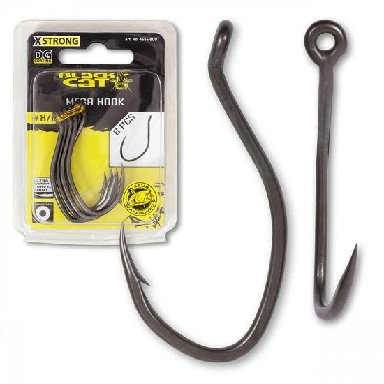 Carlig Black Cat No.8/0 Mega Hook Dg Coating