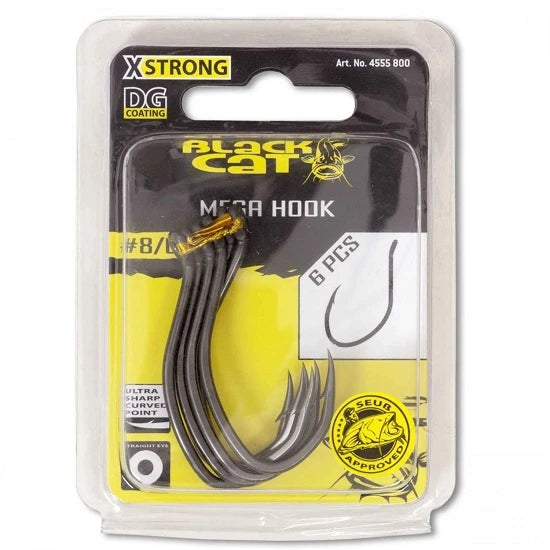 Carlig Black Cat No.8/0 Mega Hook Dg Coating