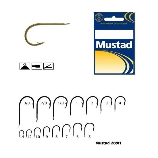 Carlig Mustad Auriu M289H Cioc de Papagal, Nr.1, 10buc/plic
