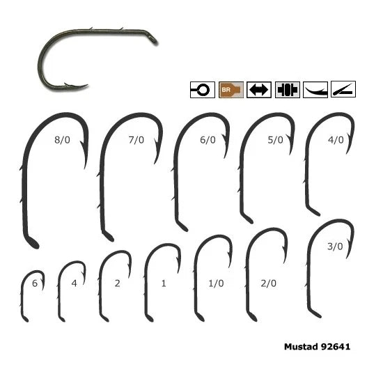 Carlig Mustad  Bronz Ochi 2 Spini Rezistent Mustad 7buc/plic Nr 2/0