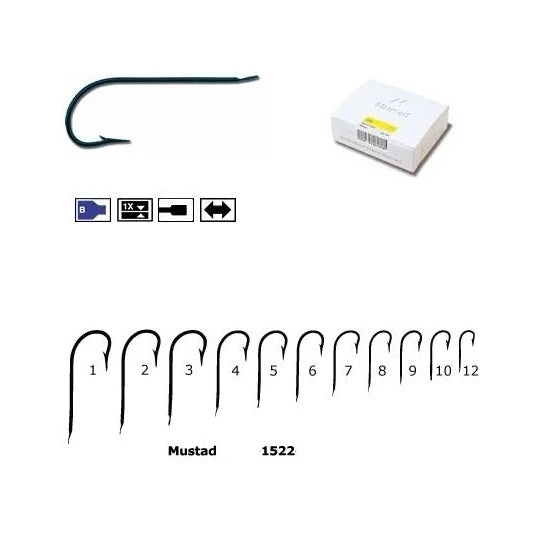 Carlig Mustad M1522 Bleu Cu Tija Lunga, 100buc/cutie Nr.10