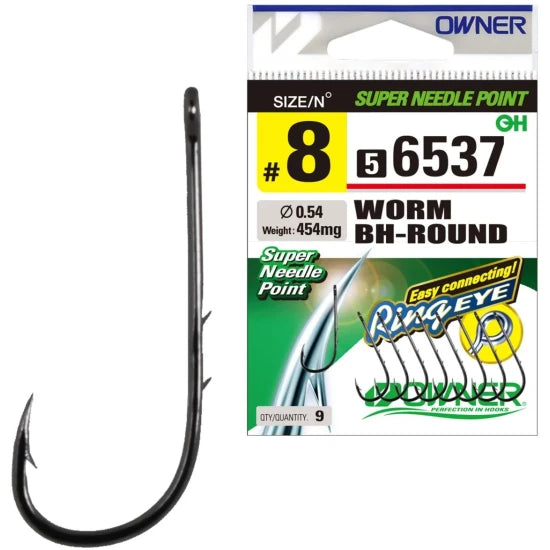 Carlig Owner 56537 Worm Bh-round, Nr.4, 9buc/pac