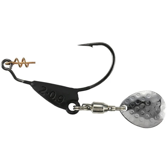 Carlig Offset Lestat Duo Realis Spin Hook, Mat Black, 1.8g, Nr.2, 3buc/pac