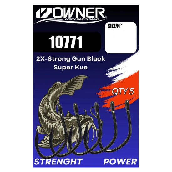 Carlig Owner Amaz 10771 2x-strong Gun Black Super Kue Nr.4/0