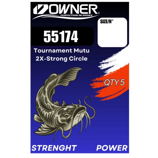 Carlig Owner Amaz 55174 Tournament Mutu 2x-strong Circle Nr.4/0, 5buc/pac