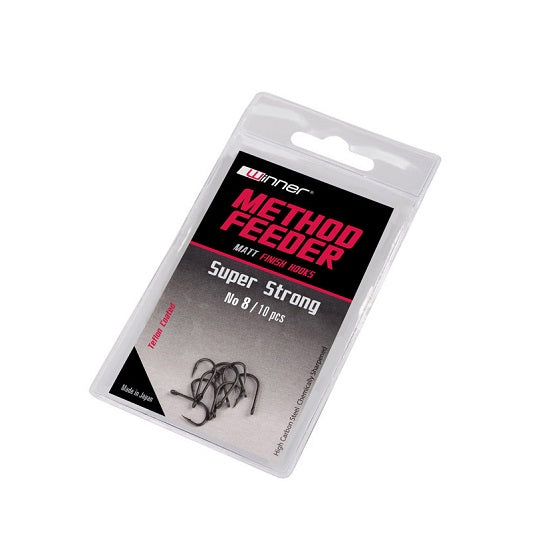 Carlig Winner Matt Finish Method Feeder Hook Super Strong nr 12
