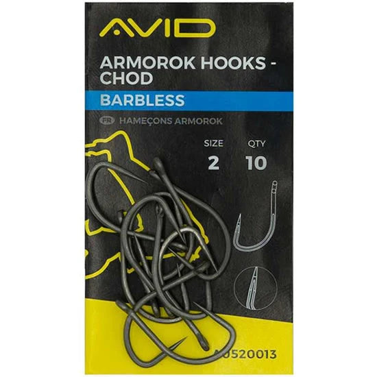 Carlige Avid Armorok Hooks Chod Barbless, Nr.2, 10buc/pac