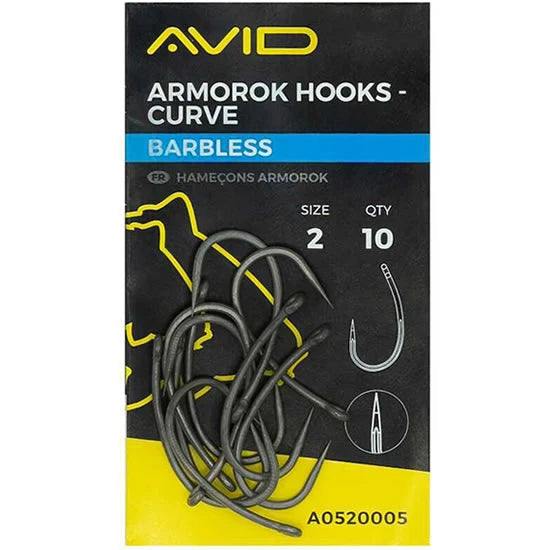 Carlige Avid Armorok Hooks Curve Barbless, Nr.8, 10buc/pac