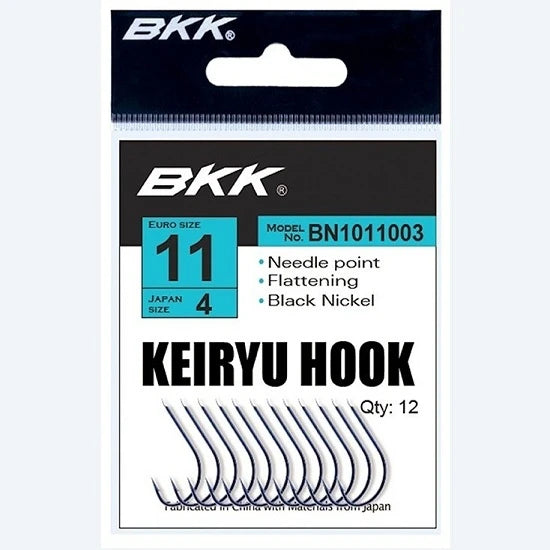 Carlige Bkk Keiryu Diamond Black Nickel Nr.10 12buc/plic