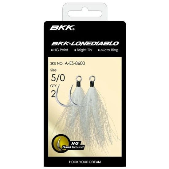 Carlige Bkk Lone Diablo Bucktail Teaser, Nr.3/0, 2buc/pac