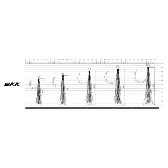 Carlige Bkk Lone Diablo Bucktail Teaser, Nr.5/0, 2buc/pac