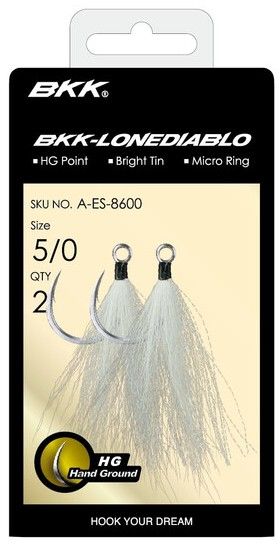 Carlige BKK Lone Diablo Bucktail Teaser, Nr.7/0, 2buc/pac