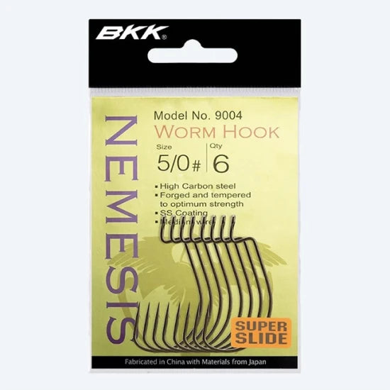 Carlige Bkk Nemesis Worm Hook Super Slide Nr.2/0, 7buc/plic