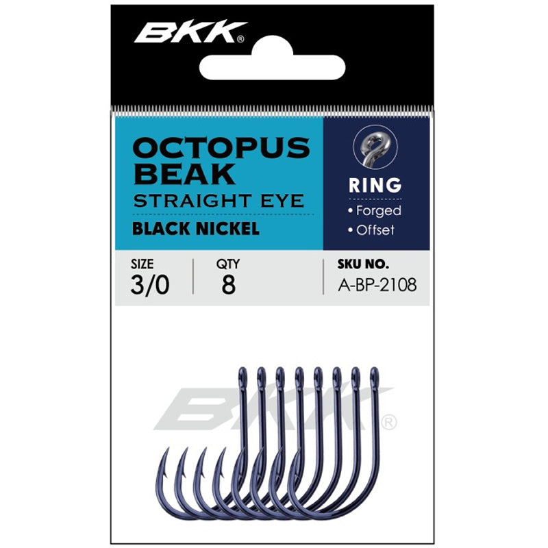 Carlige BKK Octopus Beak Straight Eye, Nr.4/0, 7buc/pac
