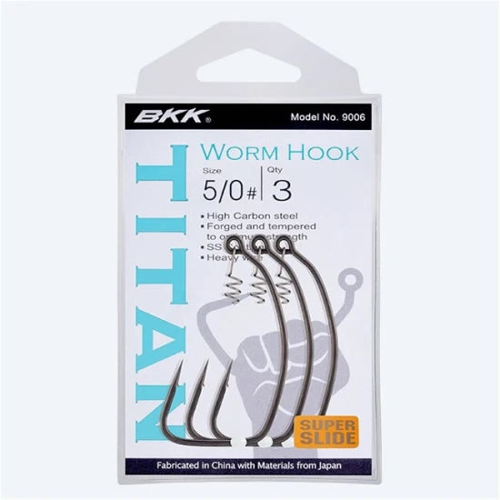 Carlige Bkk Titan Worm Hook Nr.8/0, 3buc/pac