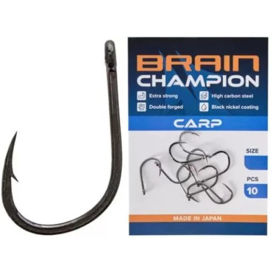 Carlige Brain Champion Carp Hooks, Nr.8, 10buc/pac