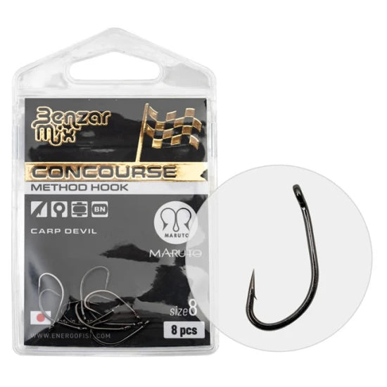 Carlige Benzar Concourse Method Carp Devil Nr.12, 8buc/plic