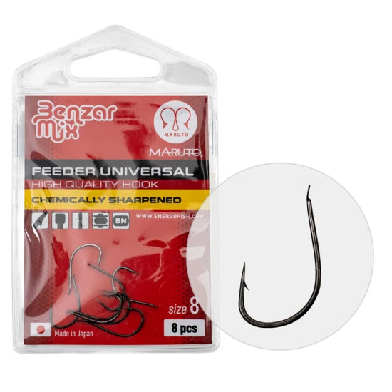 Carlige Benzar Feeder Universal Nr.10, 8buc/plic