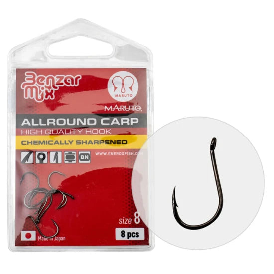 Carlige Benzar Mix Allround Carp Nr.6, 8buc/plic